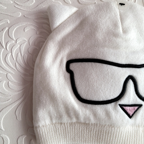 Karl Lagerfeld Beanie Ivory - Picture 2 of 5